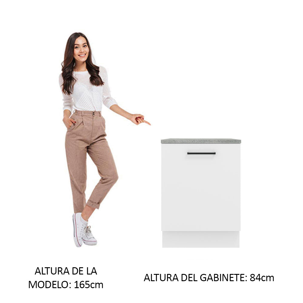 Bajo Mesada 60 cm 1 Puerta Agata Blanco