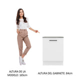 Bajo Mesada 60 cm 1 Puerta Agata Blanco