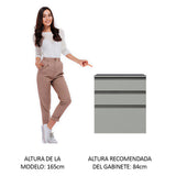 Bajo Mesada 60 cm 3 Cajones Nice Gris