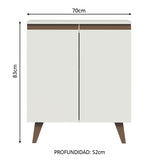 Bajo Mesada Reims 70 cm 2 Puertas - Blanco