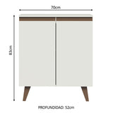 Aparador Vajillero 70 cm 2 Puertas Blanco Reims Madesa
