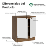 Bajo Mesada de Cocina 70 cm 2 Puertas Marrón/Blanco Vik Madesa