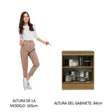 Bajo Mesada 70 cm Sin cajones 2 Puertas Agata Marrón/Negro