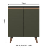 Bajo Mesada 70 cm 2 Puertas Reims Negro