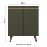 Aparador Vajillero 70 cm 2 Puertas Negro Reims Madesa