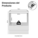 Bajo Mesada para Horno/Microondas 70 cm 1 Gaveta (Sem Mesada) Blanco