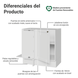 Bajo Mesada Esquinero 94 cm 1 Puerta (Sin Mesada) Blanco Vik Madesa