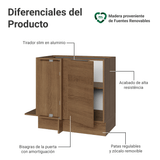 Bajo Mesada Esquinero 94 cm 1 Puerta (Sin Mesada) Marrón Stella Madesa