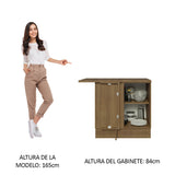 Bajo Mesada 94 cm Sin cajones 1 Puerta Glamy Marrón/Blanco