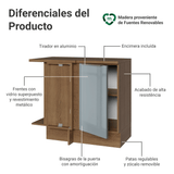 Bajo Mesada Esquinero 1 Puerta Marrón/Gris Lux Madesa