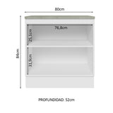 Bajo Mesada Madesa 2 Puertas - 80 Cm