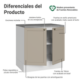 Bajo Mesada 80 cm 2 Puertas Blanco/Crema Vik Madesa