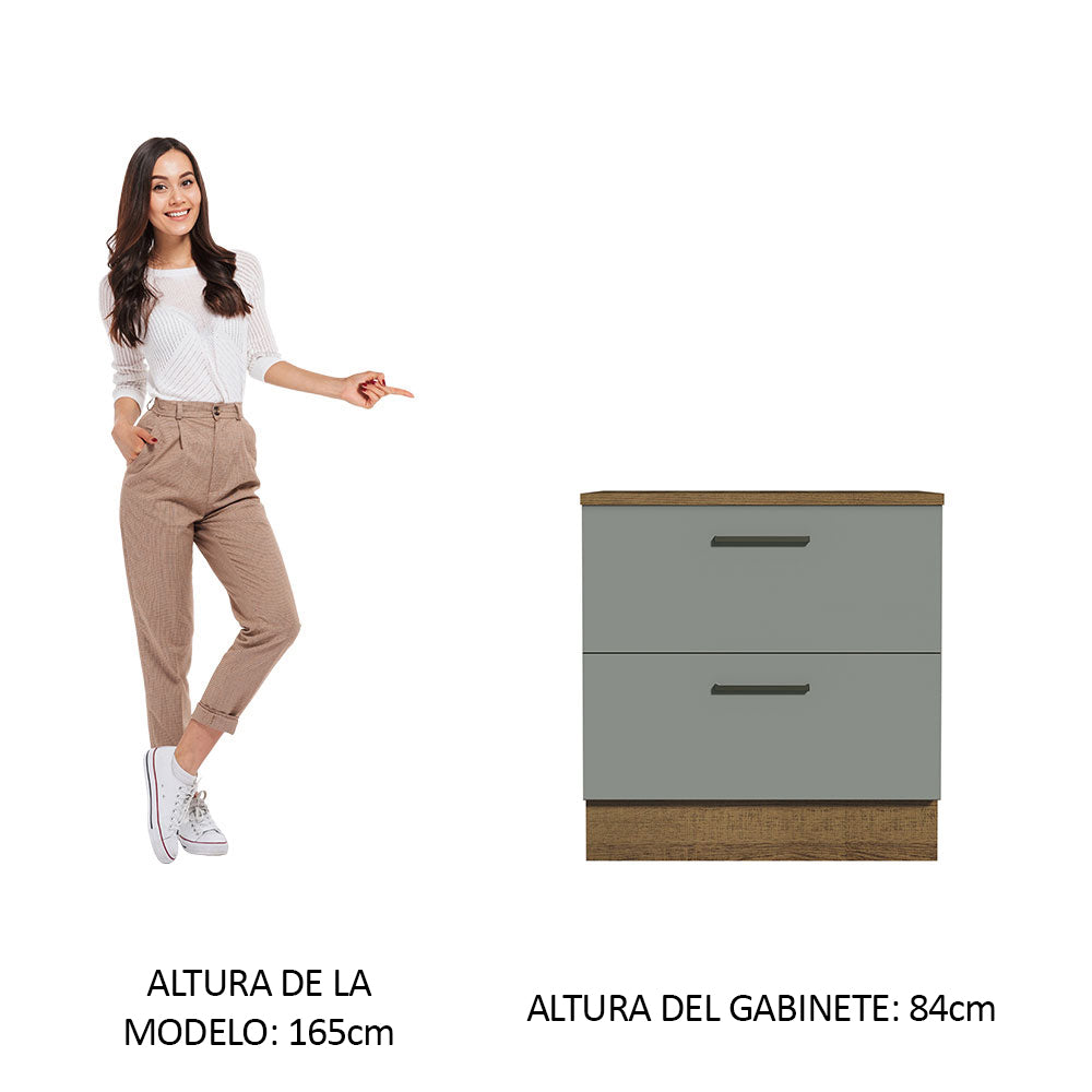 Bajo mesada Madesa Agata 80 Cm 2 Cajones