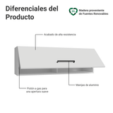 Alacena 100 cm 1 Puerta Rebatible Blanco Agata Madesa