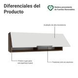 Alacena 100 cm 1 Puerta Stella Marrón/Blanco