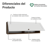 Alacena 100 cm 1 Puerta Vik Marrón/Blanco