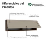 Alacena Cocina 100 cm 1 Pueta Abatible Marrón/Crema Vik Madesa