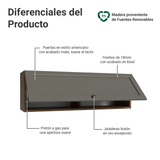 Alacena 100 cm 1 Puerta Vik Marrón/Gris