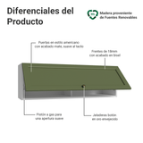 Alacena 100 cm 1 Puerta Vik Blanco/Verde