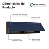 Alacena 100 cm 1 Puerta Vik Marrón/Azul