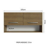 Alacena Gabinete Superior Cocina Madesa Emilly 105cm MM