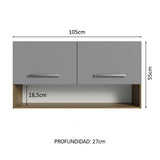 Alacena Gabinete Superior Cocina Madesa Emilly 105cm MG