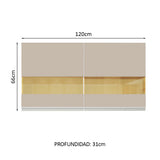 Alacena Gabinete Superior Madesa Glamy 120cm Blanco/Crema