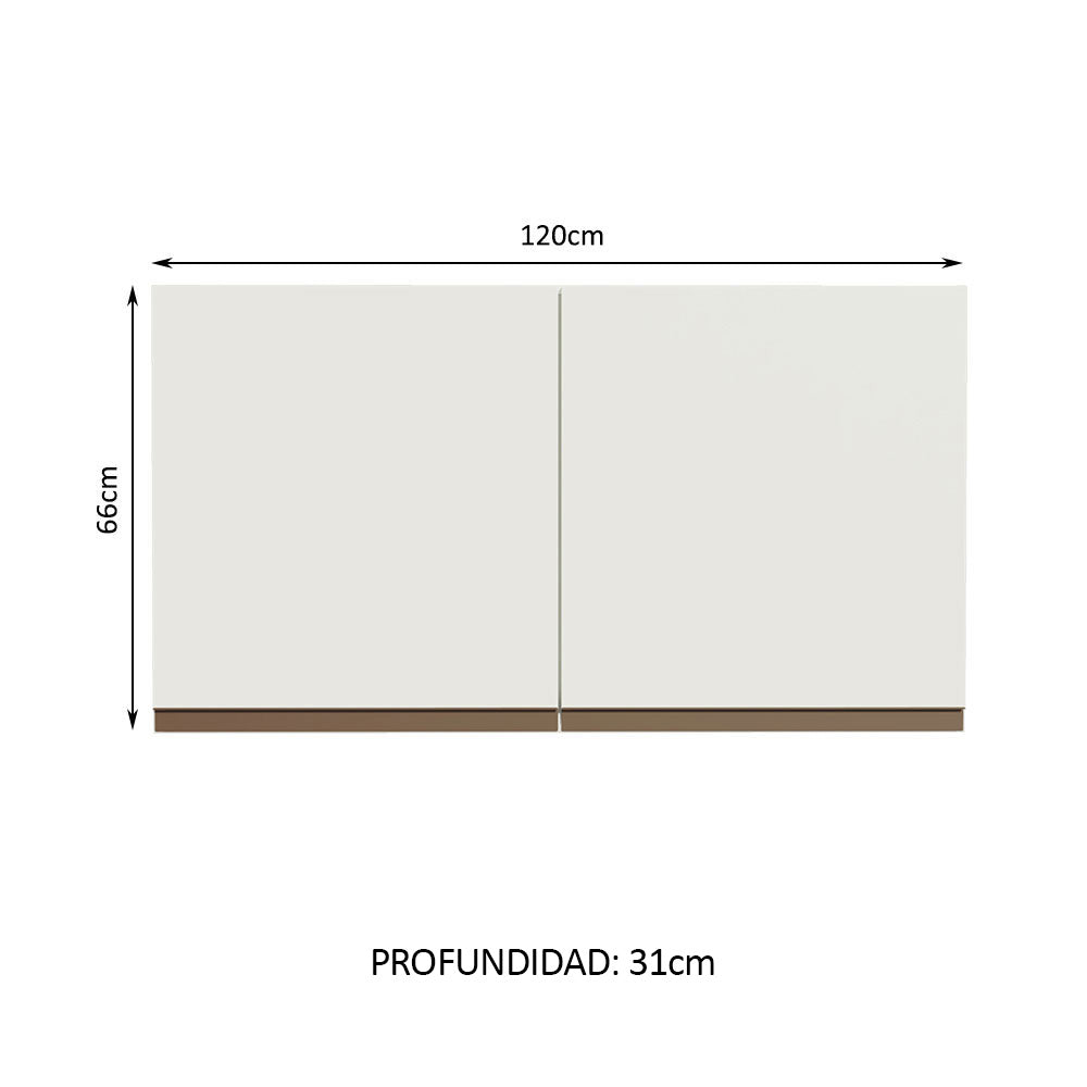 Alacena Madesa Reims 120 cm 2 Puertas