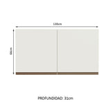 Alacena Madesa Reims 120 cm 2 Puertas
