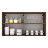 Alacena Madesa Agata 120 cm 2 Puertas Marrón/Blanco