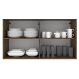 Alacena 120 cm 2 Puertas Stella Marrón/Blanco