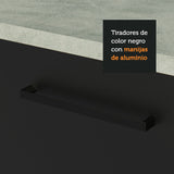 Alacena 120 cm 2 Puertas Agata Blanco/Negro