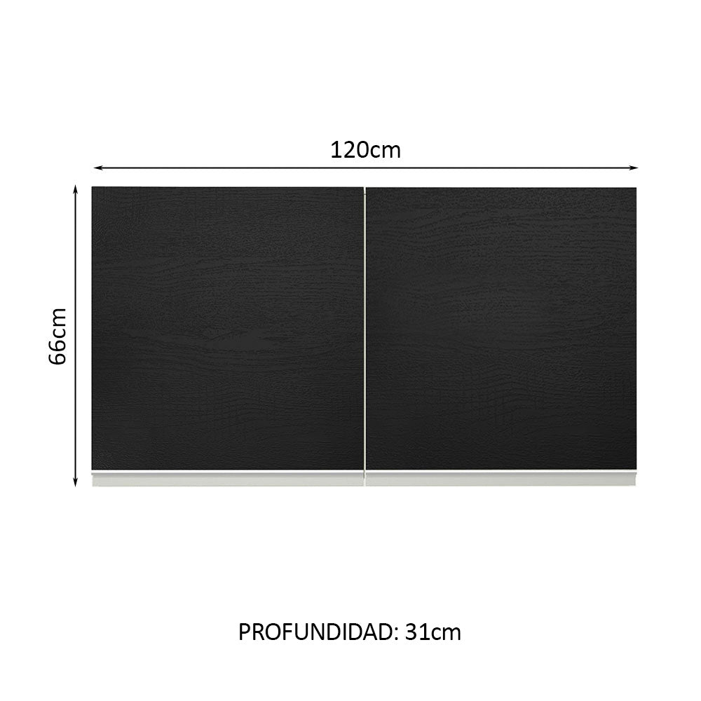 Alacena Gabinete Superior Cocina Madesa Glamy 120cm BN