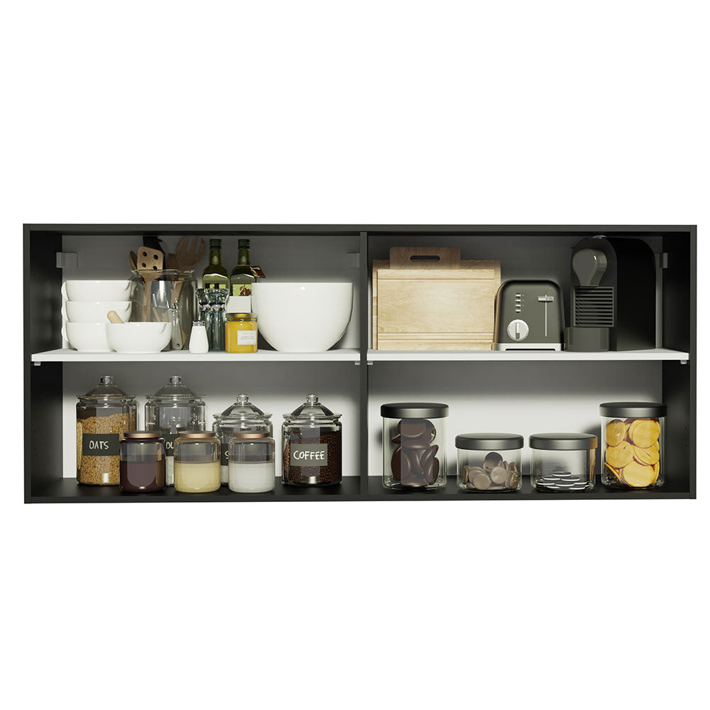 Alacena Madesa Reims 120 x 50 cm 2 Puertas Negro