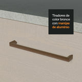 Alacena 150 cm 2 Puertas 2 Nichos Agata Blanco/Crema