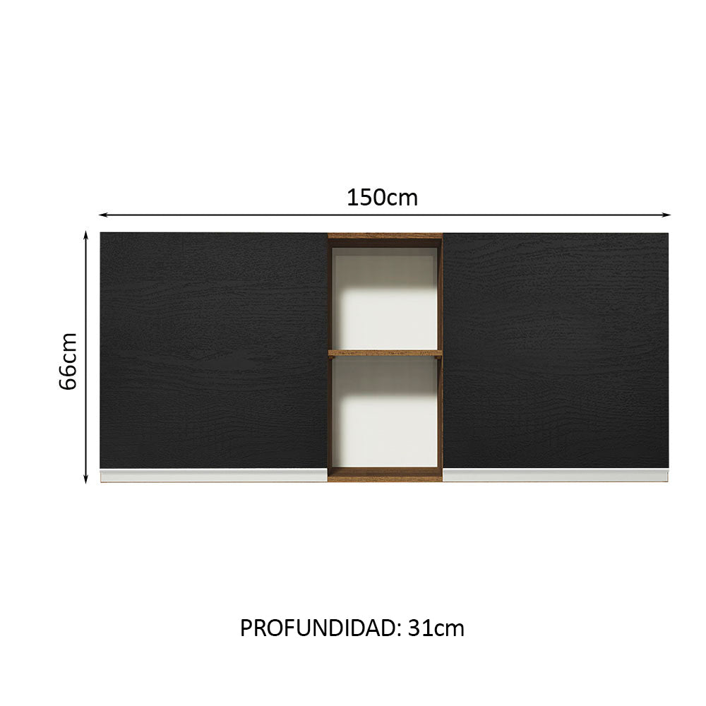 Alacena Gabinete Superior Cocina Madesa Glamy 150cm MN 01