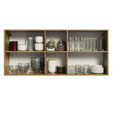 Alacena 150 cm 2 Puertas Agata Marrón/Gris