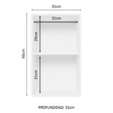 Alacena Cocina 100% MDF 35 cm 1 Puerta Blanco Brillante Acordes Madesa