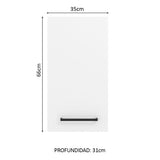 Alacena 35 cm 1 Puerta Agata Blanco