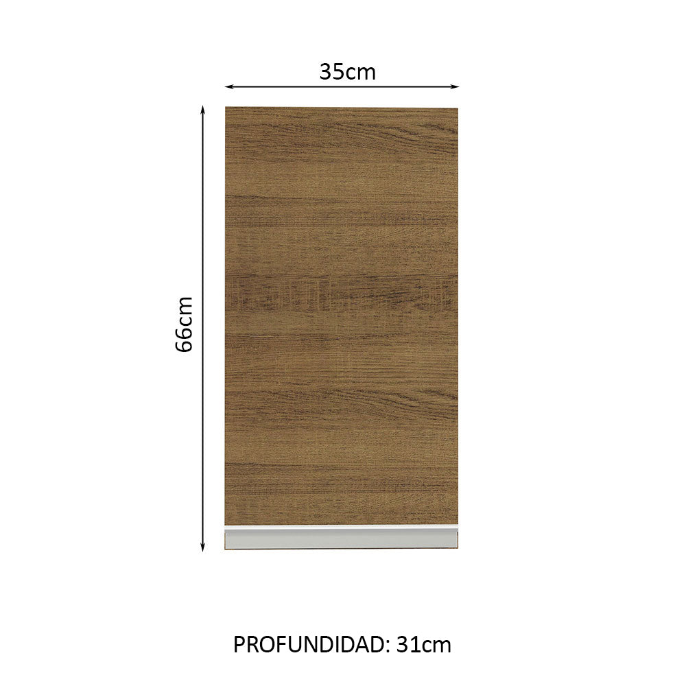 Alacena 35 cm 1 Puerta Glamy Marrón
