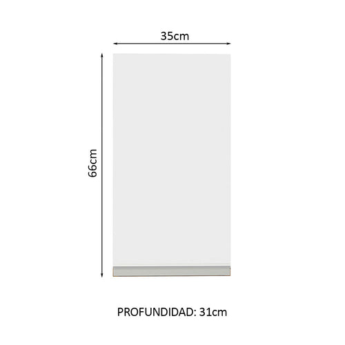 Alacena 35 cm 1 Puerta Marrón/Blanco Glamy Madesa