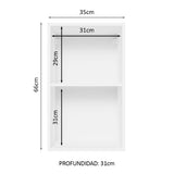 Alacena Cocina 100% MDF 35 cm 1 Puerta Blanco/Negro Acordes Madesa