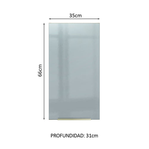 Alacena 35 cm 1 Puerta Marrón/Gris Lux Madesa
