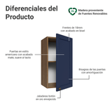 Alacena 35 cm 1 Puerta Marrón/Azul Vik Madesa