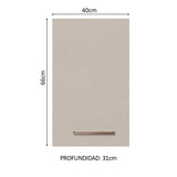 Alacena 40 cm 1 Puerta Blanco/Crema Agata Madesa
