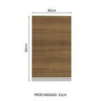 Alacena 40 cm 1 Puerta Marrón Glamy Madesa