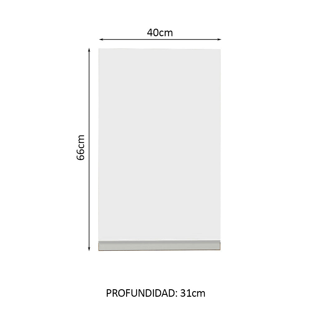 Alacena 40 cm 1 Puerta Marrón/Blanco Glamy Madesa