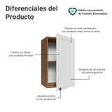 Alacena 40 cm 1 Puerta Marrón/Blanco Vik Madesa