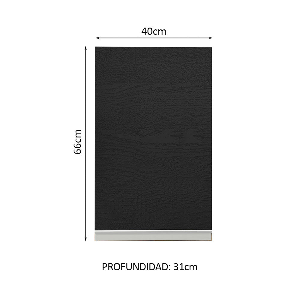 Alacena Gabinete Superior Cocina Madesa Glamy 40cm Marrón/Negro