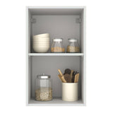 Alacena 40 cm 1 Puerta Agata Blanco/Gris